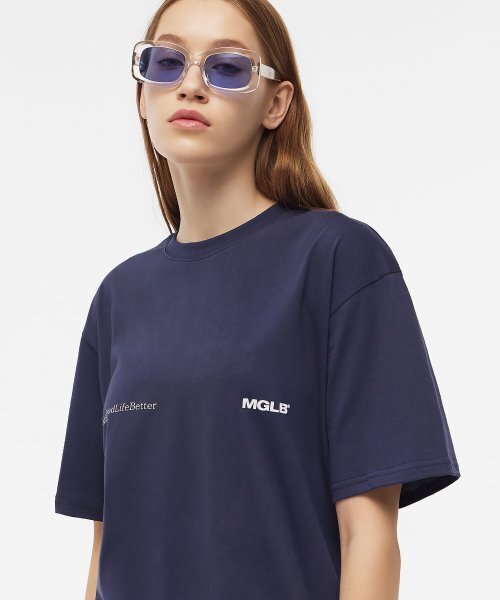MATCHGLOBE(マッチグローブ)の「フロントバッグプリンテッドボックスT(ネイビー)(Tシャツ/カットソー・レディース・その他・FREE)」の5枚目の写真