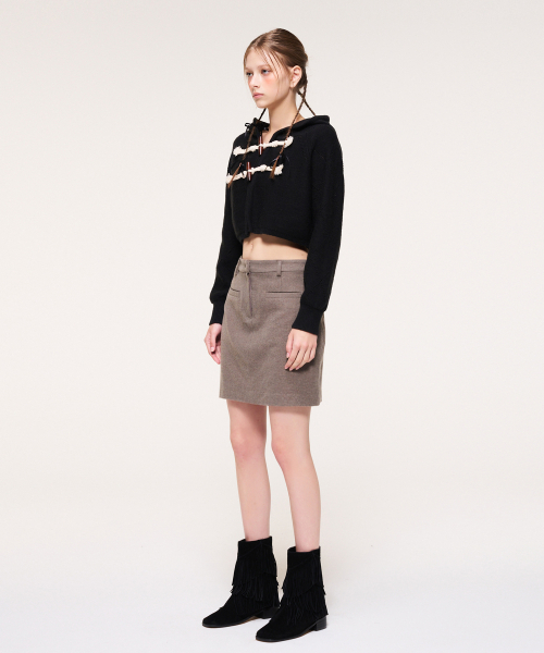 ETMON(エトモン)の「Toggle Point Hood Knit Cardigan, Black(カーディガン/ボレロ・レディース・その他・FREE)」の5枚目の写真