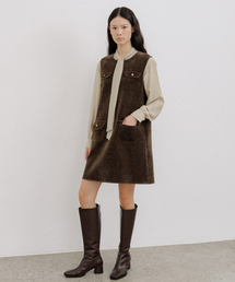 CORDUROY MINI POCKET OPS_BROWN