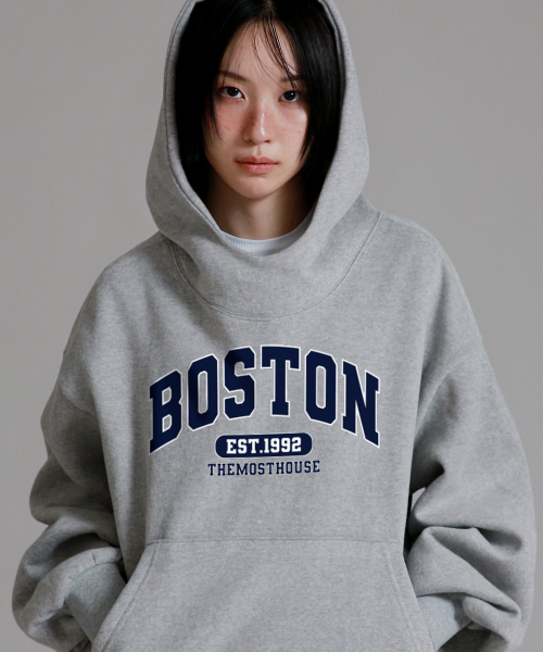 LIKE THE MOST(ライクザモースト)の「ピーチスキンボストンオーバーフードパーカー_メランジェ(パーカー・レディース・その他・S/M/L/XL)」の1枚目の写真
