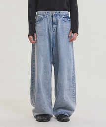 NOISE（ノイズ）の「カーブドワイドデニムパンツ - ライトブルー（デニムパンツ）」