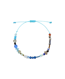 WELLBEING EXPRESS（ウェルビーイングエクスプレス）の「Blue Beads Macram&eacute; Bracelet Blue（ブレスレット）」