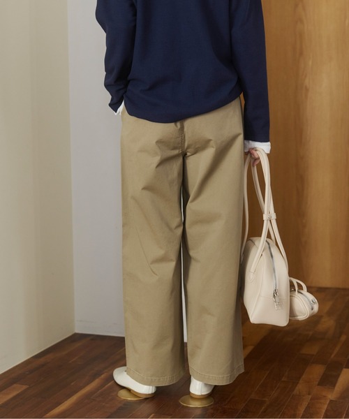 ANGIE（アンジー）の「【丈が選べる】ツイルイージーパンツ（チノパンツ・レディース・ライトベージュ/ブラック/ベージュ・MT/MEDIUM）」の18枚目の写真