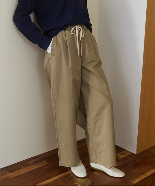 ANGIE（アンジー）の「【丈が選べる】ツイルイージーパンツ（チノパンツ・レディース・ライトベージュ/ブラック/ベージュ・MT/MEDIUM）」の19枚目の写真