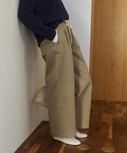 ANGIE（アンジー）の「【丈が選べる】ツイルイージーパンツ（チノパンツ・レディース・ライトベージュ/ブラック/ベージュ・MT/MEDIUM）」の20枚目の写真
