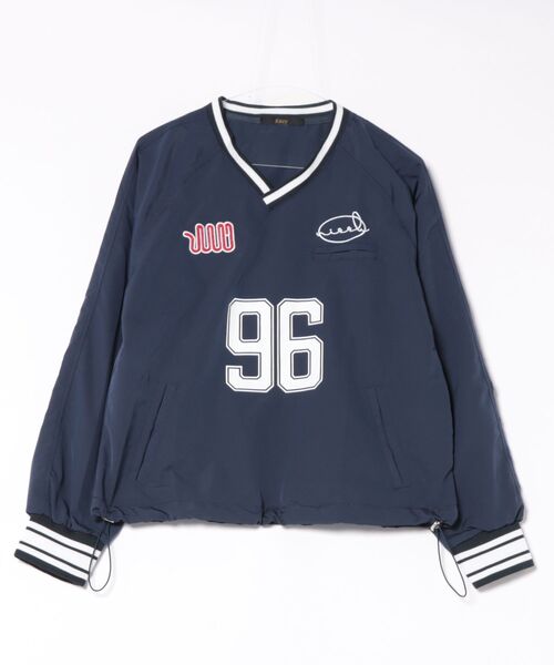 Ritzy(リッツィー)の「ナンバープリントベースボールシャツ(Tシャツ/カットソー・レディース・ネイビー/グレー・M/L)」の9枚目の写真