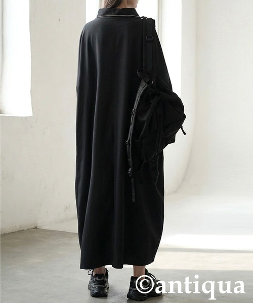 antiqua(アンティカ)の「ロングワンピース(ワンピース・レディース・ブラック/グレー・ONESIZE)」の5枚目の写真