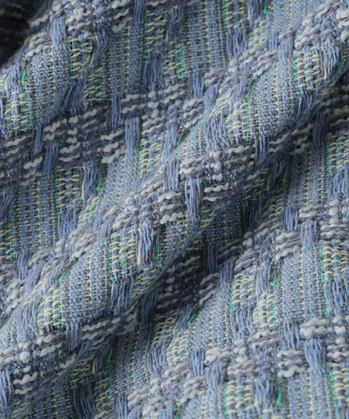 JOURNAL STANDARD relume（ジャーナルスタンダード　レリューム）の「ファンシー ツィード CPO シャツブルゾン（シャツ/ブラウス・メンズ・サックスブルー/オレンジ系その他/グリーン系その他・MEDIUM/LARGE）」の21枚目の写真