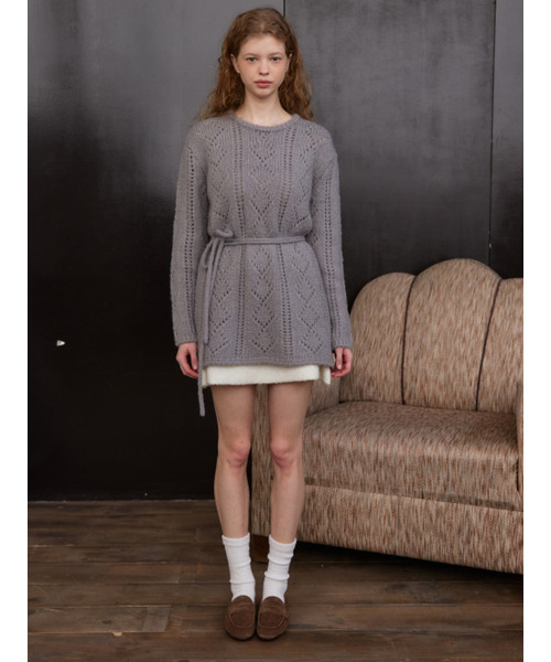 MAGNET ARCHIVE(マグネット アーカイブ)の「Scasi Long Knit (Gray)(ニット/セーター・レディース・グレー・FREE)」の2枚目の写真