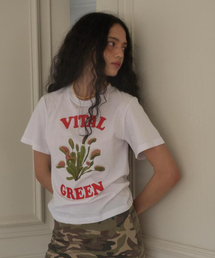 OURSAALTY / アワーソルティ Vital green T-shirt