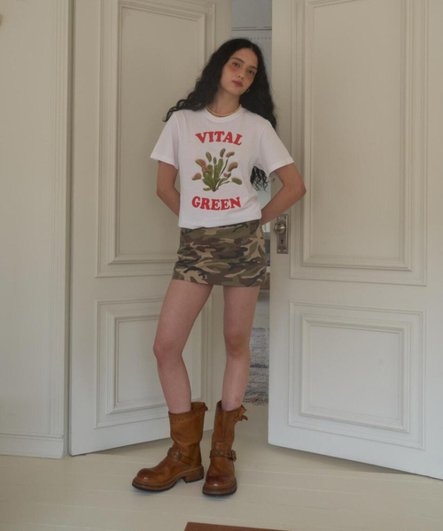 JOINT WORKS(ジョイントワークス)の「OURSAALTY / アワーソルティ Vital green T-shirt(Tシャツ/カットソー・レディース・ホワイト・FREE)」の5枚目の写真