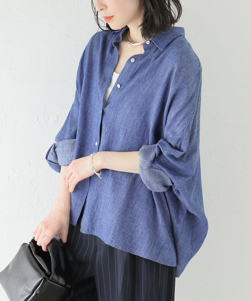 journal standard L'essage(ジャーナルスタンダードレサージュ)の「《SP》GIOLICAデニムシャツ(シャツ/ブラウス・レディース・サックスブルー/ブルー系その他・FREE)」の2枚目の写真