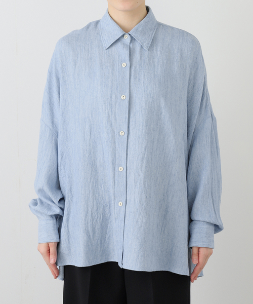 journal standard L'essage(ジャーナルスタンダードレサージュ)の「《SP》GIOLICAデニムシャツ(シャツ/ブラウス・レディース・サックスブルー/ブルー系その他・FREE)」の1枚目の写真