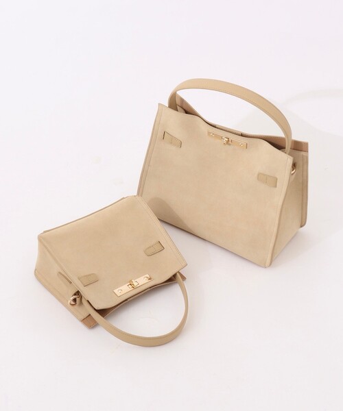 NOLLEY’S（ノーリーズ）の「HINERI　スエードバッグM（トートバッグ・レディース・ベージュ・FREE）」の8枚目の写真