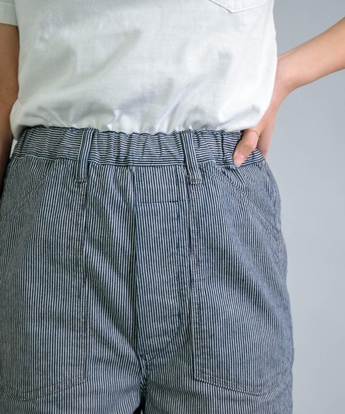 OMNIGOD womens / オムニゴッド] ヒッコリーデニム PWイージーパンツ
