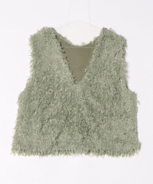 STYLEBLOCK(スタイルブロック)の「フリンジ2WAYベスト(ベスト・レディース・グレー/アイボリー/ブラック/グリーン系その他・M)」の4枚目の写真