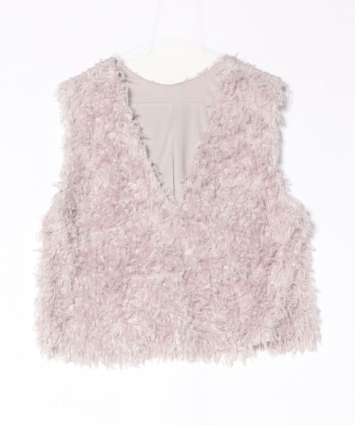 STYLEBLOCK(スタイルブロック)の「フリンジ2WAYベスト(ベスト・レディース・グレー/アイボリー/ブラック/グリーン系その他・M)」の3枚目の写真