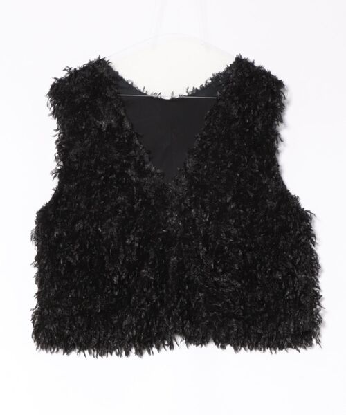 STYLEBLOCK(スタイルブロック)の「フリンジ2WAYベスト(ベスト・レディース・グレー/アイボリー/ブラック/グリーン系その他・M)」の2枚目の写真