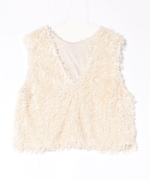 STYLEBLOCK(スタイルブロック)の「フリンジ2WAYベスト(ベスト・レディース・グレー/アイボリー/ブラック/グリーン系その他・M)」の6枚目の写真