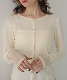 【CLEIO】ウエストシェイプ袖レイヤードデザイントップス WAIST-SHAPED SLEEVE LAYERED DESIGN TOPS