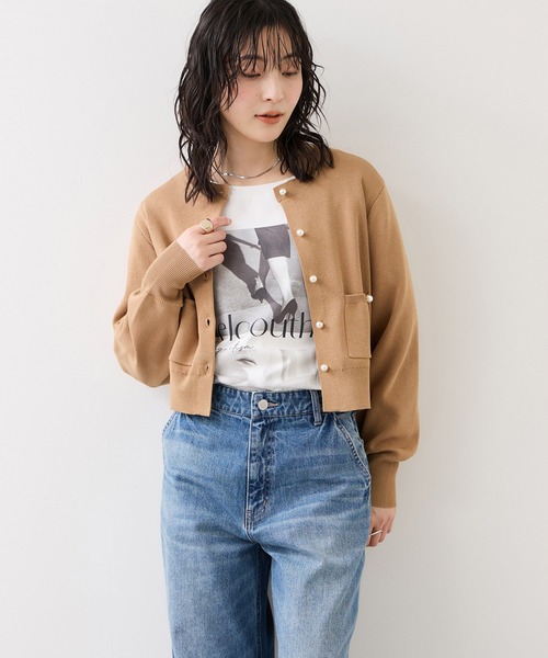 VIS（ビス）の「ロゴ＆フォトアソートプリントロンT（Tシャツ/カットソー・レディース・ホワイト/ホワイト系その他・FREE）」の9枚目の写真