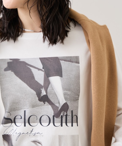 VIS（ビス）の「ロゴ＆フォトアソートプリントロンT（Tシャツ/カットソー・レディース・ホワイト/ホワイト系その他・FREE）」の11枚目の写真