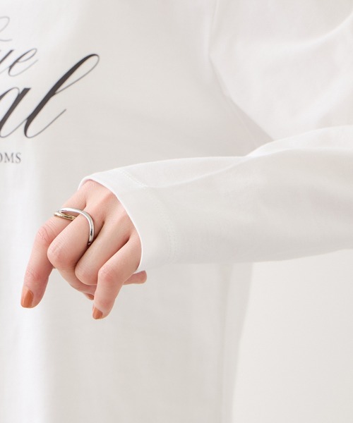 VIS（ビス）の「ロゴ＆フォトアソートプリントロンT（Tシャツ/カットソー・レディース・ホワイト/ホワイト系その他・FREE）」の21枚目の写真