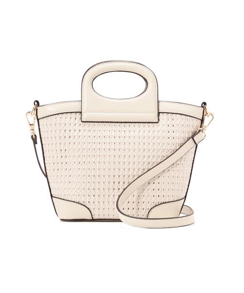 NATURAL BEAUTY BASIC(ナチュラルビューティーベーシック)の「【Oggi.jp掲載】パンチングメッシュミニバスケットバッグ(ショルダーバッグ・レディース・ダークブラウン/ブラック/オフホワイト・フリ-)」の13枚目の写真