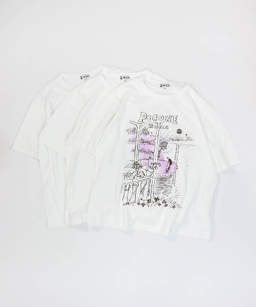 STUDIO PICONE(スタジオピッコーネ)の「コットン100%冷感プリントプルオーバー(Tシャツ/カットソー・レディース・ホワイト×グリーン/ホワイト×パープル/ホワイト系その他・LL/L/M)」の20枚目の写真