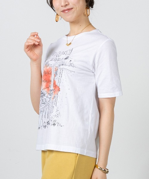 STUDIO PICONE(スタジオピッコーネ)の「コットン100%冷感プリントプルオーバー(Tシャツ/カットソー・レディース・ホワイト×グリーン/ホワイト×パープル/ホワイト系その他・LL/L/M)」の9枚目の写真
