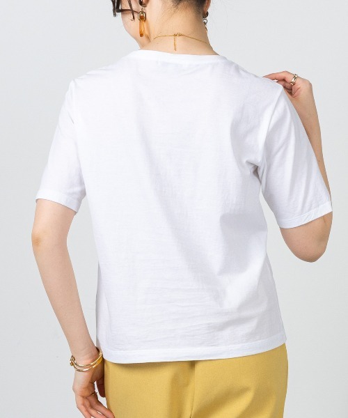 STUDIO PICONE(スタジオピッコーネ)の「コットン100%冷感プリントプルオーバー(Tシャツ/カットソー・レディース・ホワイト×グリーン/ホワイト×パープル/ホワイト系その他・LL/L/M)」の11枚目の写真