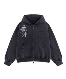 SUPPLIER | ジップパーカー｜Multiple Cross Rhinestone Zip Hoodie｜SUPPLIER(パーカー)