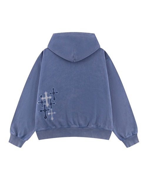 SUPPLIER（サプライヤー）の「ジップパーカー｜Multiple Cross Rhinestone Zip Hoodie｜SUPPLIER（パーカー・メンズ・ブラック/ブルー・SMALL/MEDIUM/LARGE/X-LARGE）」の10枚目の写真