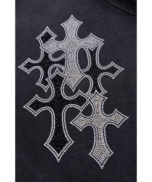 SUPPLIER（サプライヤー）の「ジップパーカー｜Multiple Cross Rhinestone Zip Hoodie｜SUPPLIER（パーカー・メンズ・ブラック/ブルー・SMALL/MEDIUM/LARGE/X-LARGE）」の5枚目の写真