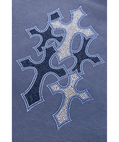 SUPPLIER（サプライヤー）の「ジップパーカー｜Multiple Cross Rhinestone Zip Hoodie｜SUPPLIER（パーカー・メンズ・ブラック/ブルー・SMALL/MEDIUM/LARGE/X-LARGE）」の12枚目の写真