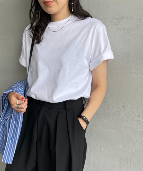 HANES（ヘインズ）の「【WEB限定】[HANES/ヘインズ] BEEFY ショートスリーブパックTシャツ（Tシャツ/カットソー・レディース・ブラック/ヘザーグレー/ホワイト/ネイビー・XL/L/M/S/XS）」の2枚目の写真