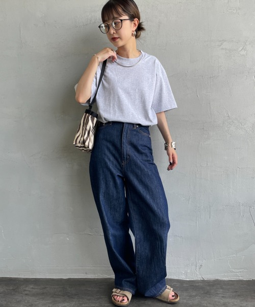 HANES（ヘインズ）の「【WEB限定】[HANES/ヘインズ] BEEFY ショートスリーブパックTシャツ（Tシャツ/カットソー・レディース・ブラック/ヘザーグレー/ホワイト/ネイビー・XL/L/M/S/XS）」の12枚目の写真