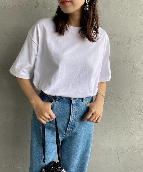 HANES（ヘインズ）の「【WEB限定】[HANES/ヘインズ] BEEFY ショートスリーブパックTシャツ（Tシャツ/カットソー・レディース・ブラック/ヘザーグレー/ホワイト/ネイビー・XL/L/M/S/XS）」の16枚目の写真