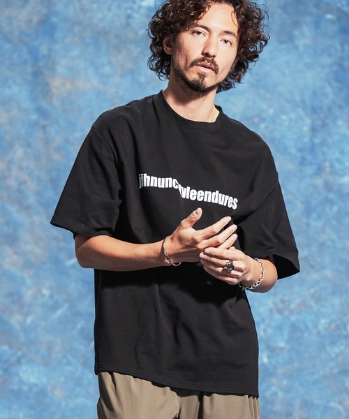 Jih Nunc(ジーヌンク)の「mt10232-オーガニックコットンフロントプリントTシャツ(JIH-R1184)(Tシャツ/カットソー・メンズ・ホワイト/ブラック・L/M/S)」の2枚目の写真