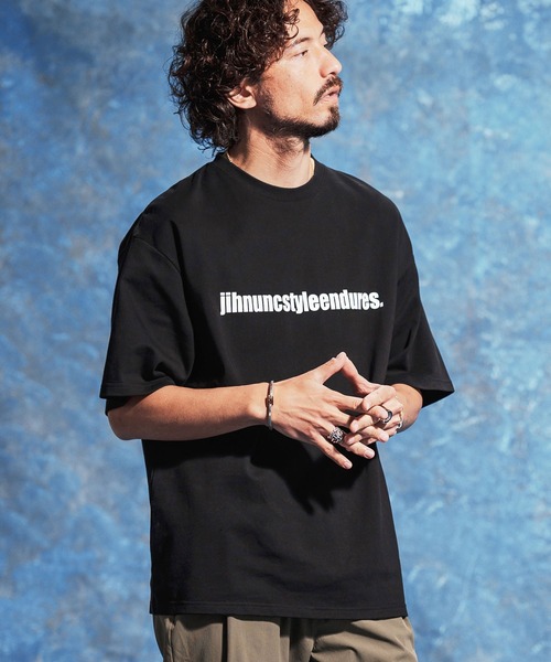 Jih Nunc(ジーヌンク)の「mt10232-オーガニックコットンフロントプリントTシャツ(JIH-R1184)(Tシャツ/カットソー・メンズ・ホワイト/ブラック・L/M/S)」の5枚目の写真