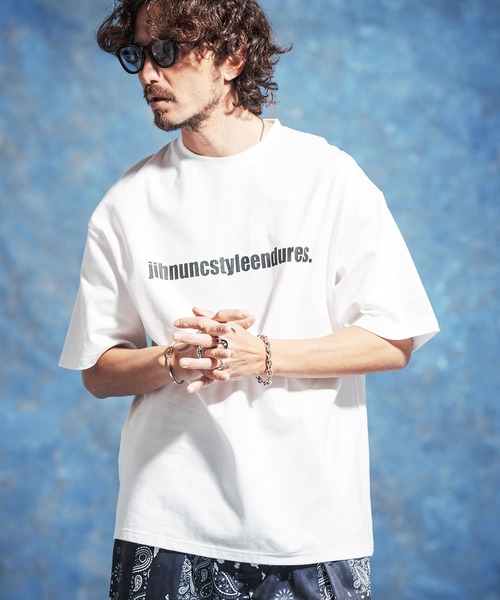Jih Nunc(ジーヌンク)の「mt10232-オーガニックコットンフロントプリントTシャツ(JIH-R1184)(Tシャツ/カットソー・メンズ・ホワイト/ブラック・L/M/S)」の10枚目の写真