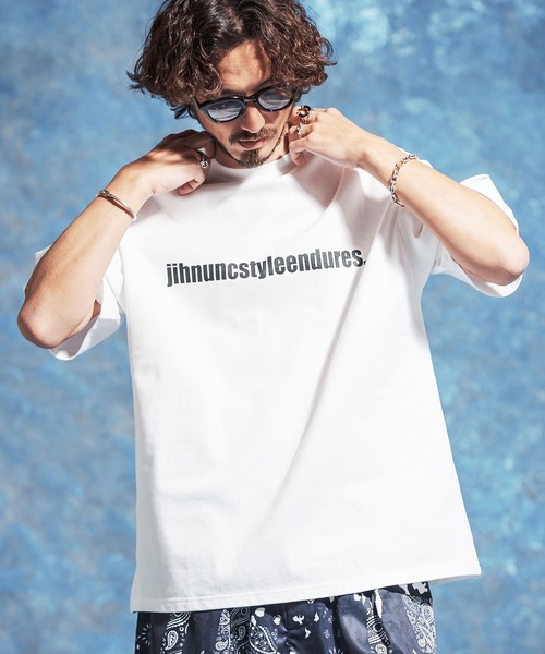 Jih Nunc(ジーヌンク)の「mt10232-オーガニックコットンフロントプリントTシャツ(JIH-R1184)(Tシャツ/カットソー・メンズ・ホワイト/ブラック・L/M/S)」の11枚目の写真