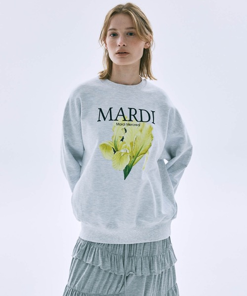 Mardi Mercredi(マルディメクルディ)の「SWEATSHIRT LILIES/ スウェット シャツ リリー(スウェット・レディース・グレー/ヘザーグレー/ホワイト・FREE)」の14枚目の写真