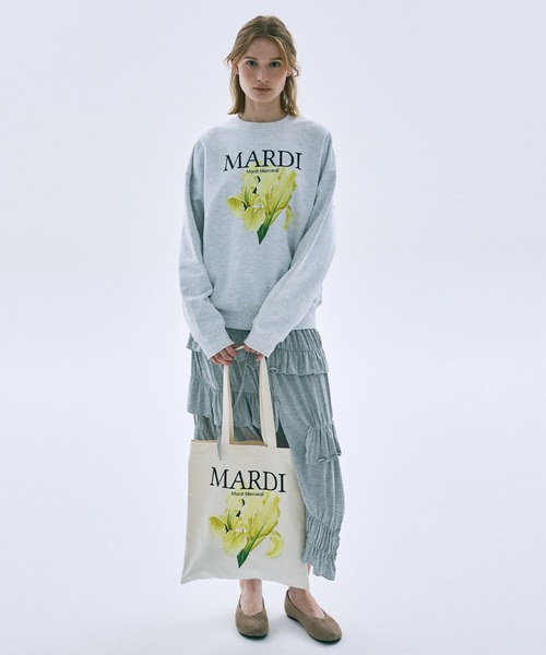 Mardi Mercredi(マルディメクルディ)の「SWEATSHIRT LILIES/ スウェット シャツ リリー(スウェット・レディース・グレー/ヘザーグレー/ホワイト・FREE)」の16枚目の写真