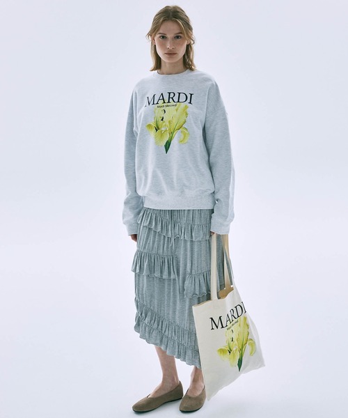 Mardi Mercredi(マルディメクルディ)の「SWEATSHIRT LILIES/ スウェット シャツ リリー(スウェット・レディース・グレー/ヘザーグレー/ホワイト・FREE)」の17枚目の写真