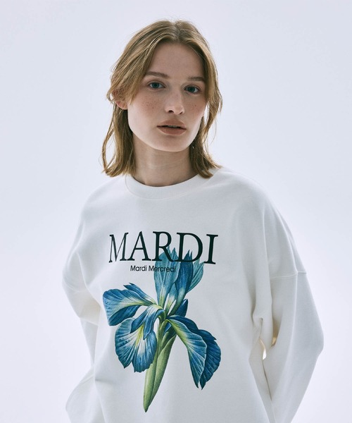 Mardi Mercredi(マルディメクルディ)の「SWEATSHIRT LILIES/ スウェット シャツ リリー(スウェット・レディース・グレー/ヘザーグレー/ホワイト・FREE)」の18枚目の写真