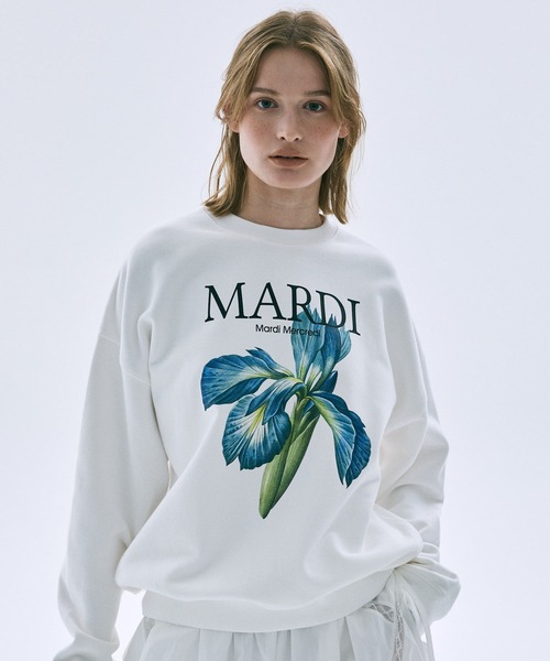 Mardi Mercredi(マルディメクルディ)の「SWEATSHIRT LILIES/ スウェット シャツ リリー(スウェット・レディース・グレー/ヘザーグレー/ホワイト・FREE)」の19枚目の写真