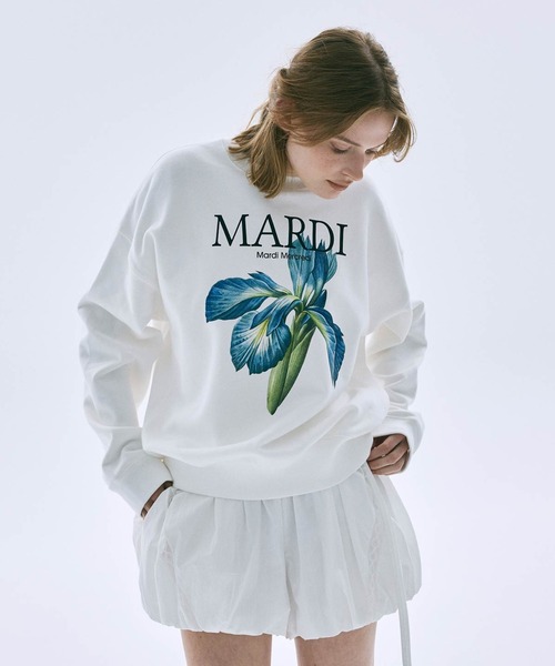 Mardi Mercredi(マルディメクルディ)の「SWEATSHIRT LILIES/ スウェット シャツ リリー(スウェット・レディース・グレー/ヘザーグレー/ホワイト・FREE)」の22枚目の写真