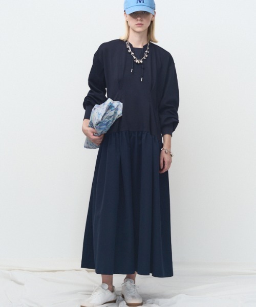 Muel Chic（ミュエルシック）の「Ayora onepiece　アヨラワンピース（ワンピース・レディース・アイボリー/ネイビー/ブラック・MEDIUM）」の5枚目の写真