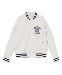 COLLEGE EMBROIDERY BASEBALL SWEAT JACKET